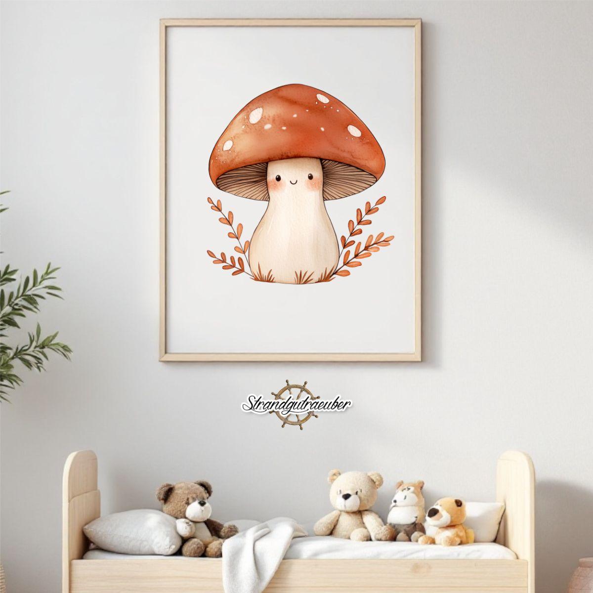 Buegelbild süßer Fliegenpilz Buegelbild süßer Fliegenpilz